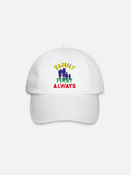 Familie zuerst, immer - Baseballkappe - Weiß/Weiß