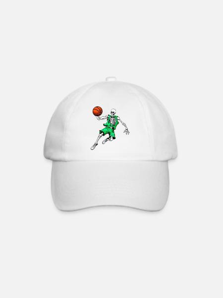 Skelette Basketball / Hooper Skull - Baseballkappe - Weiß/Weiß