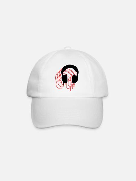 Kopfhörer - Baseballkappe - Weiß/Weiß