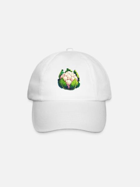 Blumenkohl - Baseballkappe - Weiß/Weiß