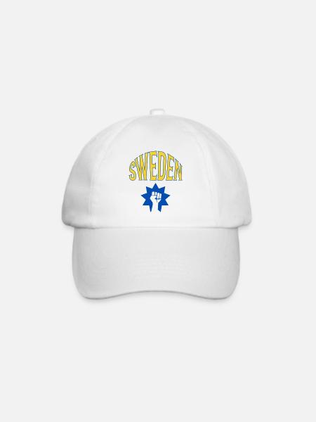 Schweden - Baseballkappe - Weiß/Weiß