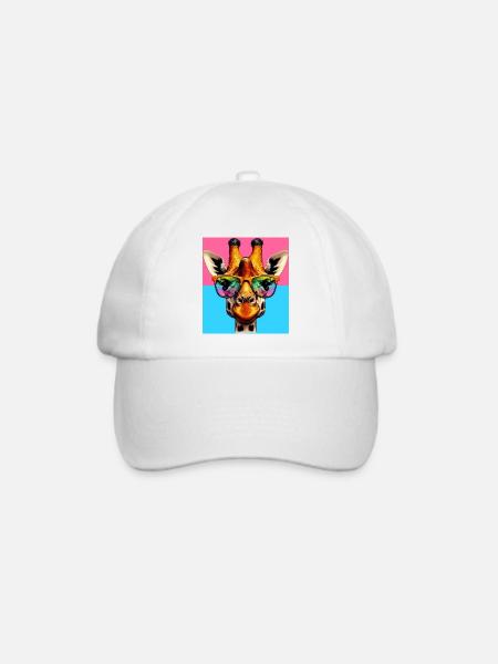 Giraffe - Baseballkappe - Weiß/Weiß
