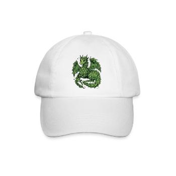 Efeu-Drache - Baseballkappe - Weiß/Weiß - Vorne