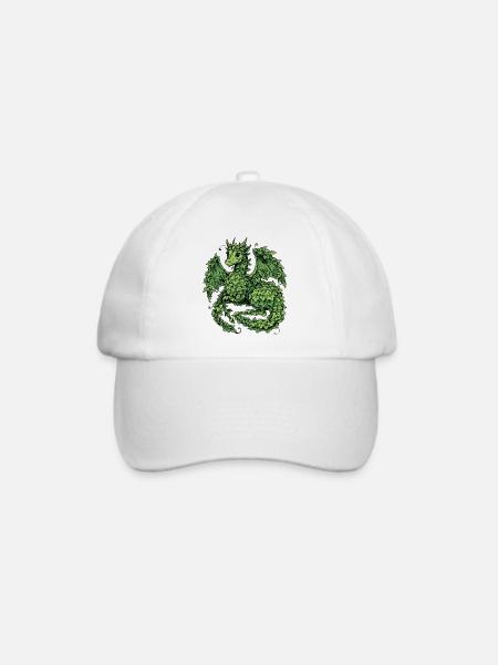 Efeu-Drache - Baseballkappe - Weiß/Weiß