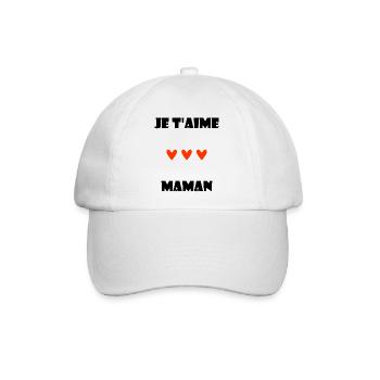 ICH LIEBE DICH, MAMA. ICH LIEBE MAMA. MAMA LIEBTE ES. MAMA - Baseballkappe - Weiß/Weiß - Vorne