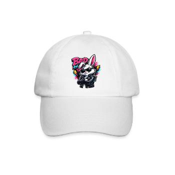 Bad Bunny Süßer Osterhase mit buntem Ei - Baseballkappe - Weiß/Weiß - Vorne