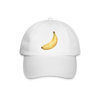 Mosaik Banane Goldgelb - Baseballkappe - Weiß/Weiß - Vorne