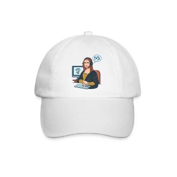 Mona Lisa Agent Humor Büro Alltag - Baseballkappe - Weiß/Weiß - Vorne
