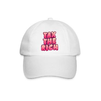 Tax The Rich - Baseballkappe - Weiß/Weiß - Vorne