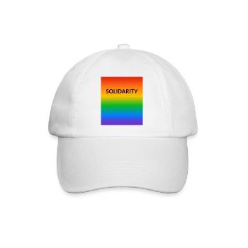 Solidarity Rainbow LGBT Ally Pride Allianz - Baseballkappe - Weiß/Weiß - Vorne