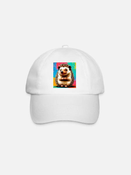Igel - Baseballkappe - Weiß/Weiß