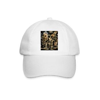 Surrealismus-Schach - Baseballkappe - Weiß/Weiß - Vorne