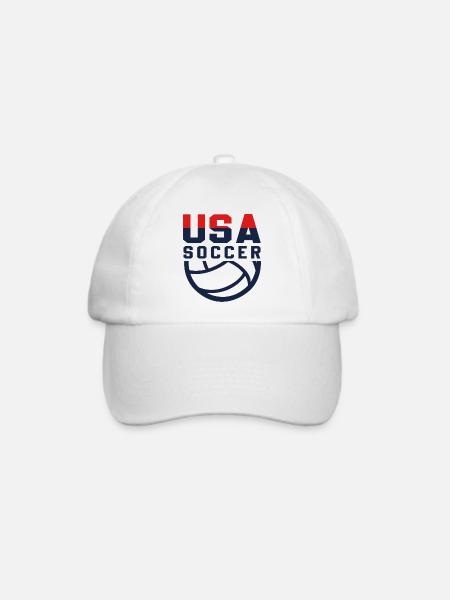 USA Soccer - Baseballkappe - Weiß/Weiß