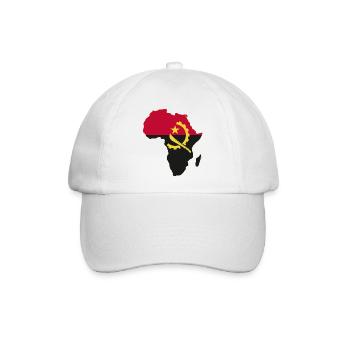 Angola Flagge Afrika used - Baseballkappe - Weiß/Weiß - Vorne