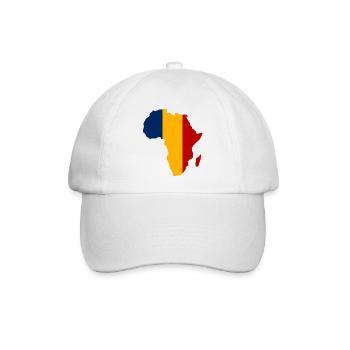 Tschad_Flagge_Afrika - Baseballkappe - Weiß/Weiß - Vorne