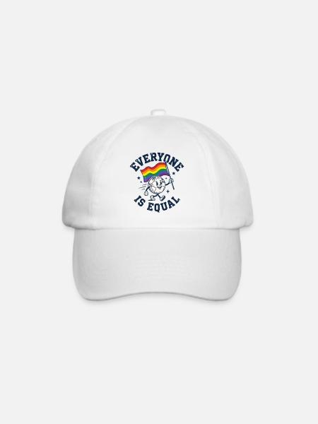 LGBTQ-Pride-Monat – Alle sind gleich - Baseballkappe - Weiß/Weiß