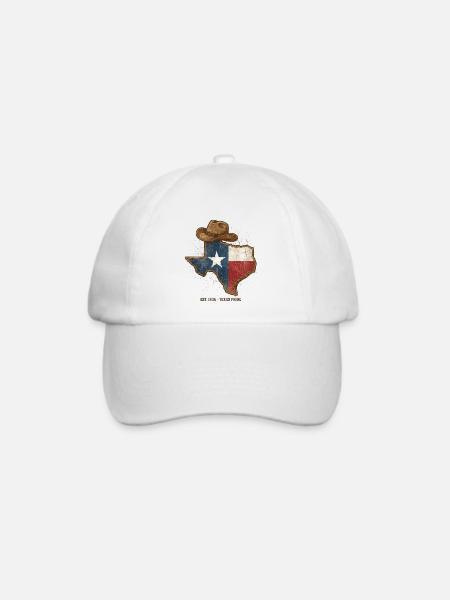 Texas Pride mit Cowboy-Hut - Baseballkappe - Weiß/Weiß