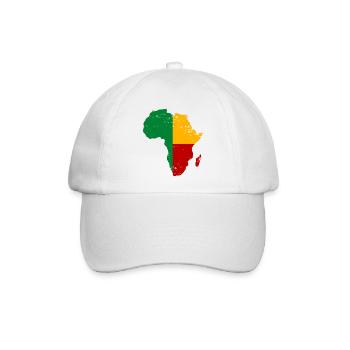 Benin Flagge Afrika used - Baseballkappe - Weiß/Weiß - Vorne