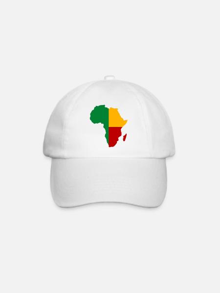 Benin_Flagge_Afrika - Baseballkappe - Weiß/Weiß
