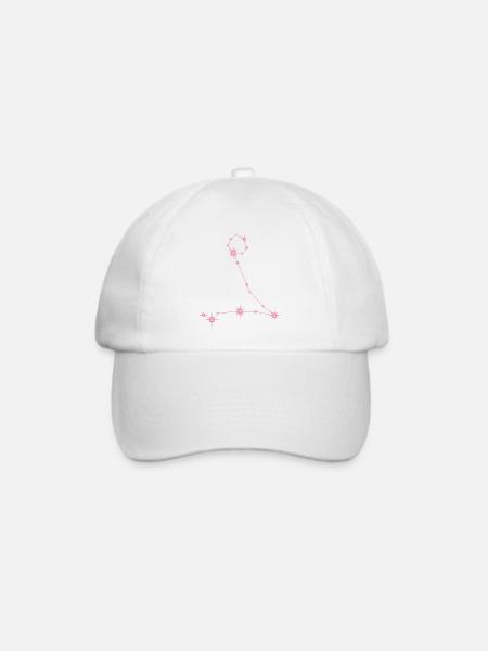 Fischestern Sternbild Sternzeichen Pastellrosa - Baseballkappe - Weiß/Weiß