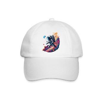 Kosmischer Astronaut - Baseballkappe - Weiß/Weiß - Vorne