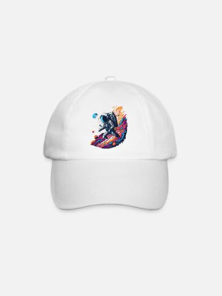 Kosmischer Astronaut - Baseballkappe - Weiß/Weiß