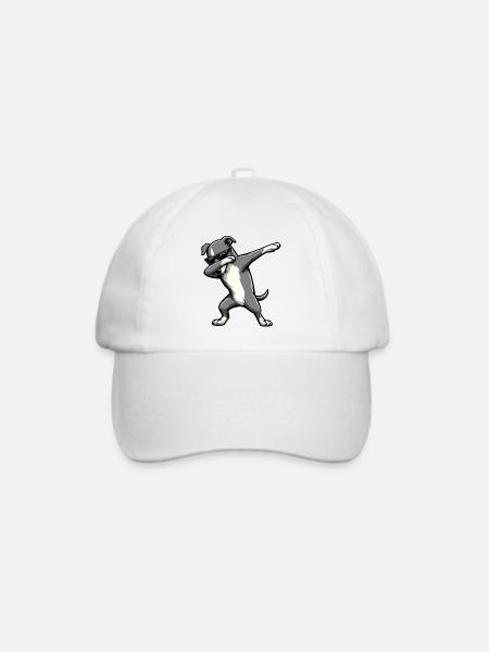 Dabbing Greyhound - Baseballkappe - Weiß/Weiß