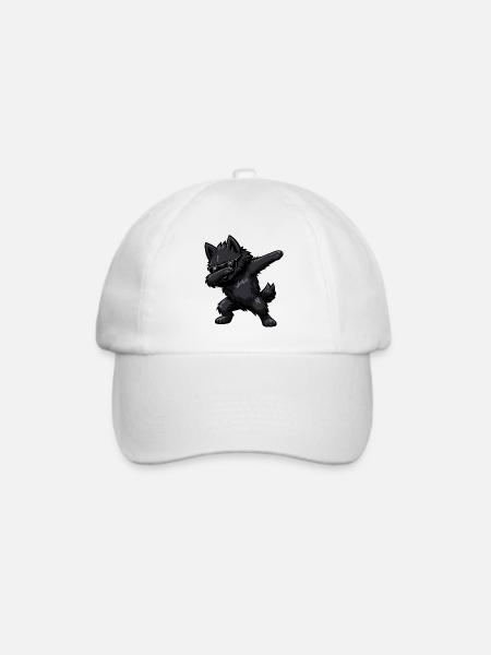 Dabbing Schipperke - Baseballkappe - Weiß/Weiß
