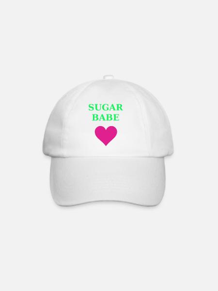 Sugar Babe Herz Neon - Baseballkappe - Weiß/Weiß