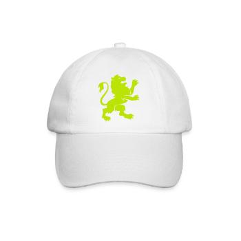 Leuchtender Löwe Silhouette - Baseballkappe - Weiß/Weiß - Vorne