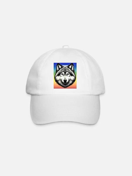 Wolf - Baseballkappe - Weiß/Weiß
