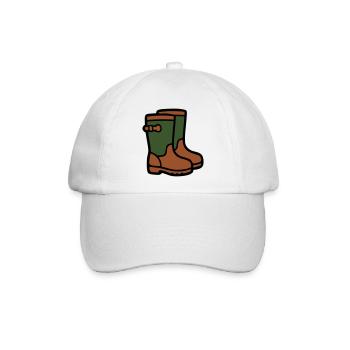 Gummistiefel Gartenarbeit Matschwetter Regen - Baseballkappe - Weiß/Weiß - Vorne