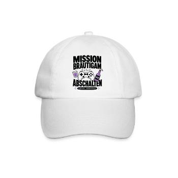 Mission Bräutigam Abschalten - Baseballkappe - Weiß/Weiß - Vorne
