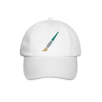 Pinsel - Baseballkappe - Weiß/Weiß - Vorne