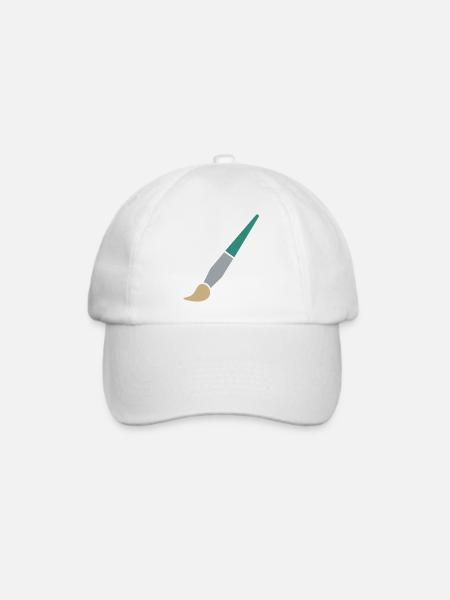 Pinsel - Baseballkappe - Weiß/Weiß