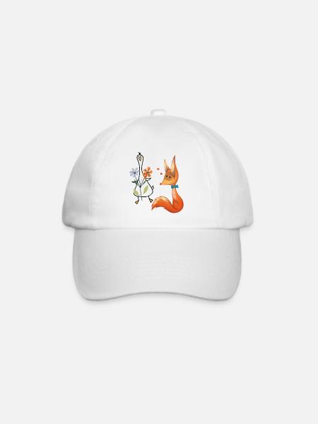 Fuchs und Gans - Baseballkappe - Weiß/Weiß