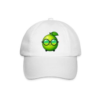 Limette Zitrone Cartoon Sommerdesign - Baseballkappe - Weiß/Weiß - Vorne