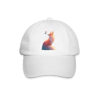 Fuchs Schmetterling - Baseballkappe - Weiß/Weiß - Vorne