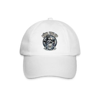 Cooler Affe Auf Eis - Baseballkappe - Weiß/Weiß - Vorne