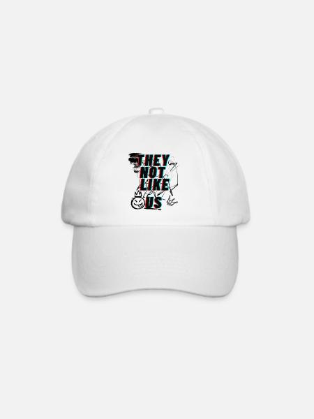 Sie mögen uns nicht Straßentypografie - Baseballkappe - Weiß/Weiß