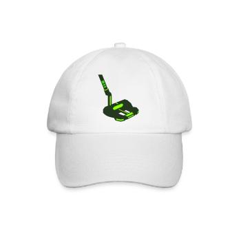 Golf Putter Schlaeger Icon - Baseballkappe - Weiß/Weiß - Vorne