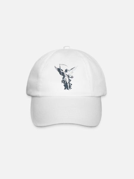Geflügelter Engel - Baseballkappe - Weiß/Weiß