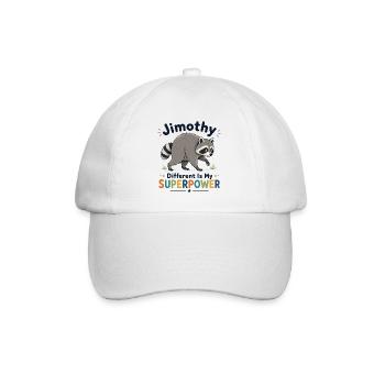 Jimothy Anders ist meine Superkraft - Baseballkappe - Weiß/Weiß - Vorne