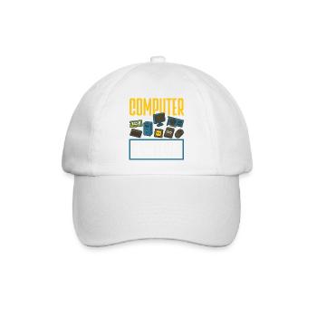 Computer Flüsterer Informatiker - Baseballkappe - Weiß/Weiß - Vorne