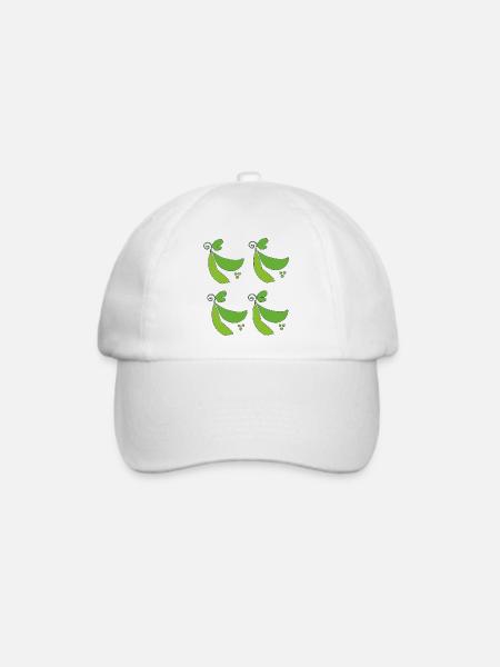 Erbsen schoten - Baseballkappe - Weiß/Weiß