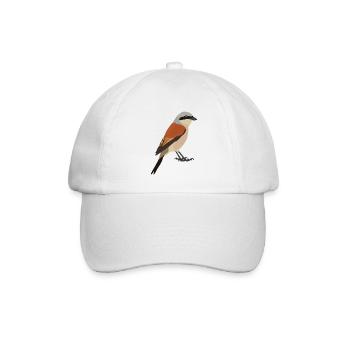 Rotrücken-Würger - Baseballkappe - Weiß/Weiß - Vorne