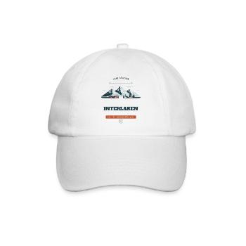 Interlaken Jungfrau Vintage Reiseabzeichen - Baseballkappe - Weiß/Weiß - Vorne