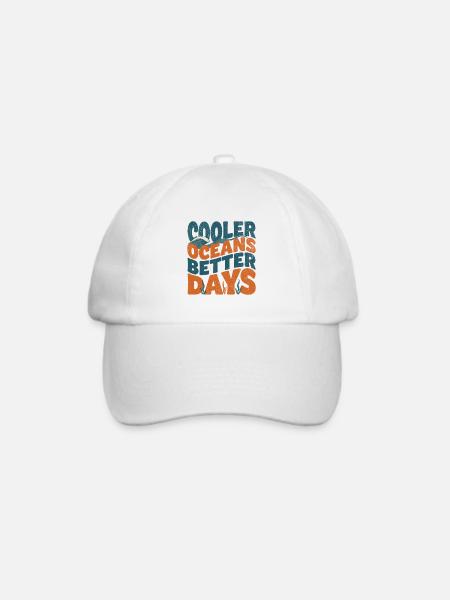 Cooler Oceans Better Days - Baseballkappe - Weiß/Weiß