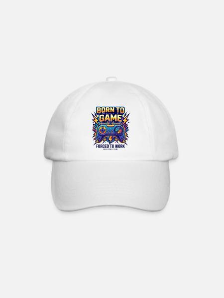 Geboren für das Spiel - Baseballkappe - Weiß/Weiß
