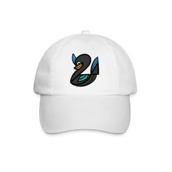 Neonschwanen-Glyphe - Baseballkappe - Weiß/Weiß - Vorne
